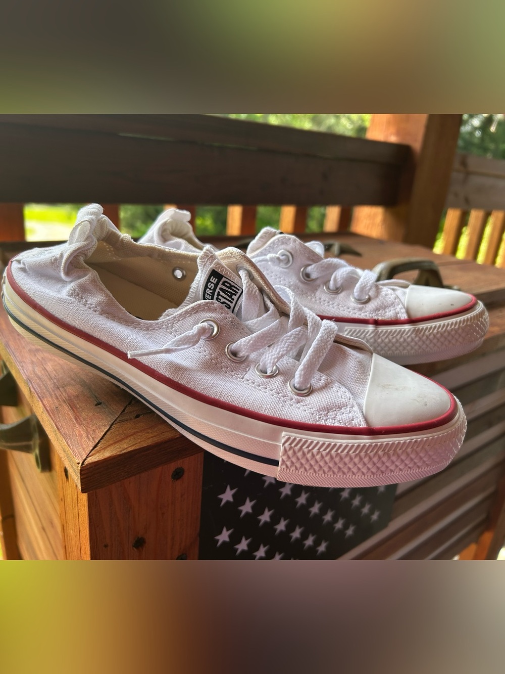 Women’s Converse White Low-Top Canvas Slip-On Sneakers 7